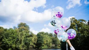 masía para cumpleaños cerca de Valencia-globos